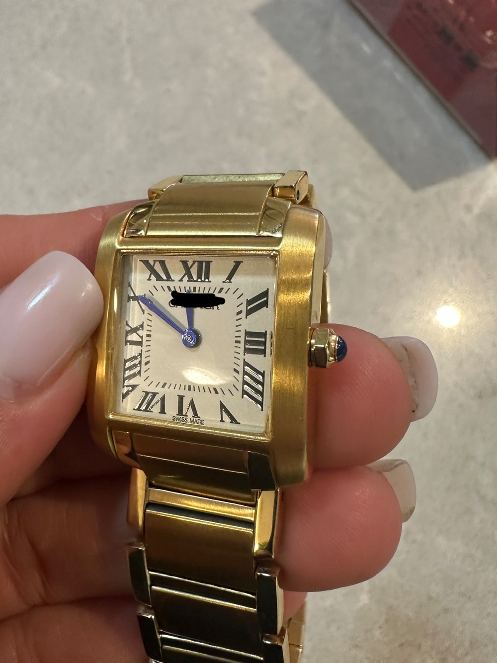 Gold-Tone Women's Square Roman Numeral Wristwatch